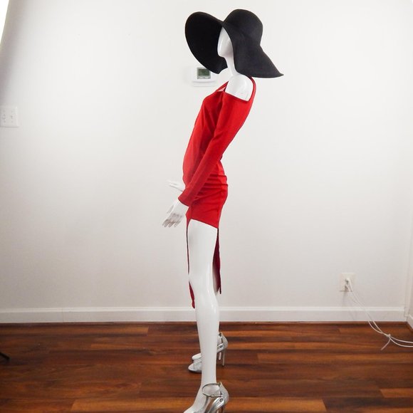 One sleeve Mesh Paneled Scarlet Red New - Picture 14 of 14